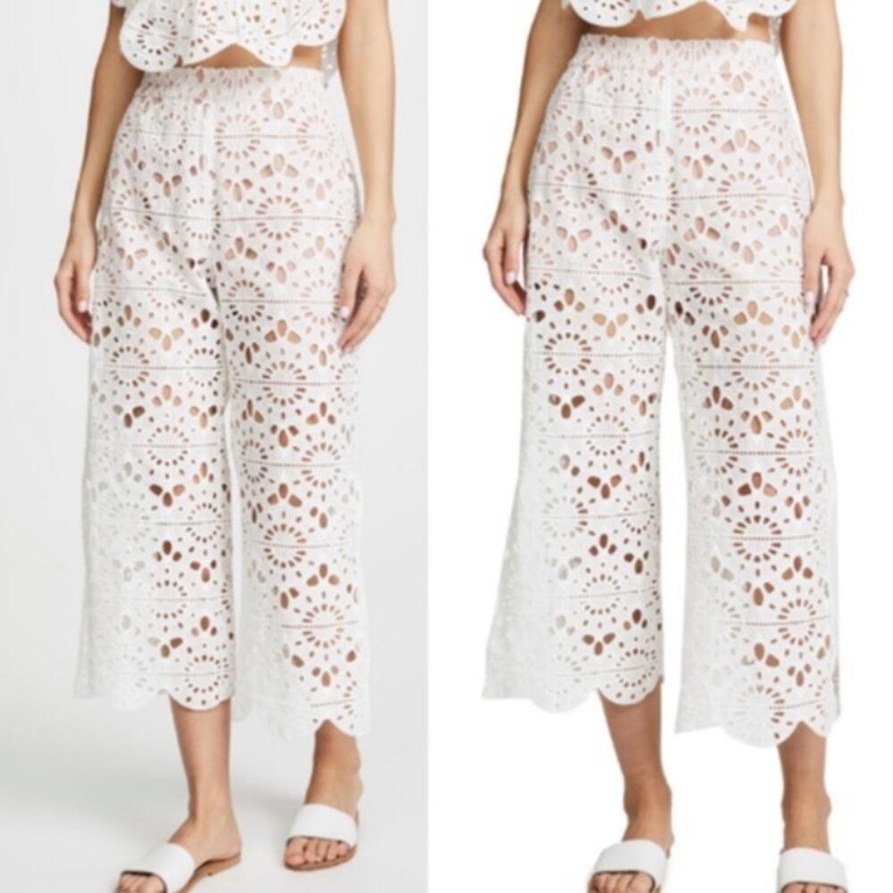 Red Carter White Deck Lace Pants Size S